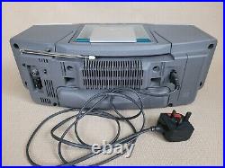 Sony ZS-M50 Portable Boombox System Minidisc Radio CD Player Silver Working