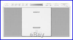 Sony ZS-PE60 Slim Compact FM AM-Radio MP3 USB Boombox Portable CD Player White