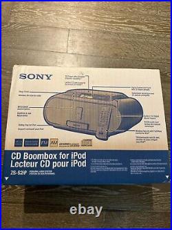 Sony ZS-S2iP CD-Player AM-FM Radio iPod Dock Stereo Boombox CD-R RW Playback