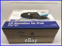 Sony ZS-S2iP Portable Boombox iPod Radio Cassette Tape CD Player New In Box