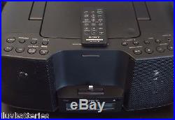 Sony ZS-S3iPN BLACK Portable CD Player BoomBox iPhone 5 5S 6 iPod DOCK SPEAKR