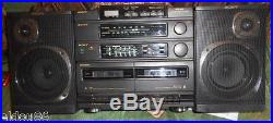 Sony portable Boombox Radio CFD-460 Removable speakers Dual Cassette CD player