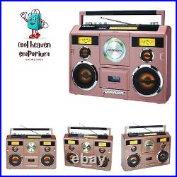 Sound Station Portable Stereo Boombox with Bluetooth/CD/AM-FM Radio/Cassette