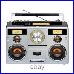 Sound Station Portable Stereo Boombox with Bluetooth/CD/AM-FM Radio/Cassette