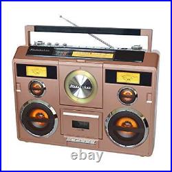 Sound Station Portable Stereo Boombox with Bluetooth/CD/AM-FM Radio/Cassette