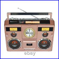 Sound Station Portable Stereo Boombox with Bluetooth/CD/AM-FM Radio/Cassette