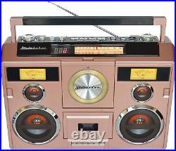 Sound Station Portable Stereo Boombox with Bluetooth/CD/AM-FM Radio/Cassette