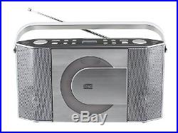 Soundmaster RCD1750SI Portable FM Radio CD Player Silver