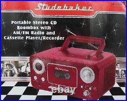Spectra Studebaker Portable AM/FM Stereo/CD/Cassette Player/Recorder (SB2135RS)