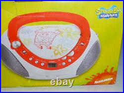 SpongeBob Portable Programmable CD Boombox AM/FM Radio MP3 Player Brand New
