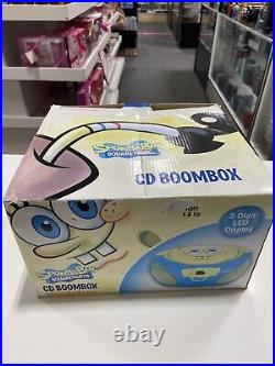 SpongeBob SquarePants Nickelodeon Portable Programmable CD Boombox AM/FM Radio