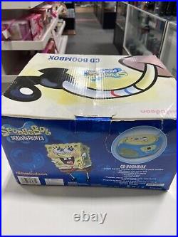 SpongeBob SquarePants Nickelodeon Portable Programmable CD Boombox AM/FM Radio