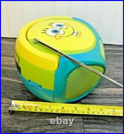 Spongebob Squarepants Portable Radio Boombox AM FM Stereo & CD Player withcord