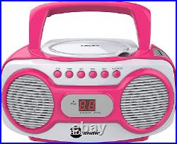 Sport Portable Stereo CD Boombox CD-518 CD Player With AM/FM & AUX- Pink