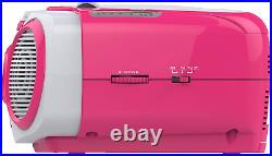 Sport Portable Stereo CD Boombox CD-518 CD Player With AM/FM & AUX- Pink