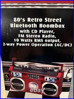 Studebaker 80's Retro Style Street Bluetooth BOOMBOX with Radio, CD Player NEW