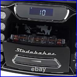 Studebaker Edge Big Sound Bluetooth Boombox with CD/Cassette Player-Recorder/