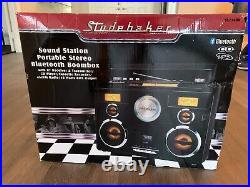 Studebaker Sound Station Portable Stereo Bluetooth/CD/AM-FM Radio/Cassette