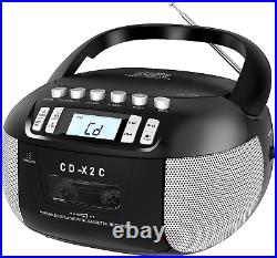 Sunoony CD and Cassette Player Combo, Boombox CD Player Portable with AM/FM Radi