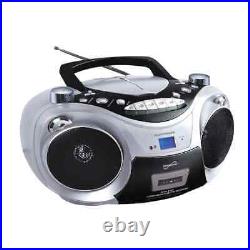 SuperSonic Portable Bluetooth Audio System with CD & Cassette Player Radio USB/AUX