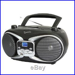 Supersonic Portable Audio System MP3/CD Player with USB/AUX Inputs amp AM/FM R