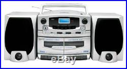 Supersonic SC2020U Double Cassette CD AM FM Boombox Portable Stereo Music Player