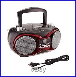 Supersonic Sc-504 Red Portable Audio System Mp3/cd Player /radio/usb/ Aux