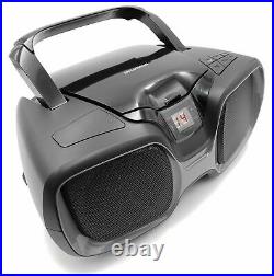 Sylvania CESRCD1037BTTTN Portable Bluetooth Boombox With Top-Loading CD Player