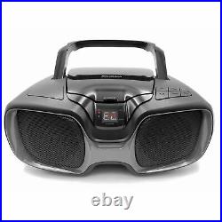 Sylvania CESRCD1037BTTTN Portable Bluetooth Boombox With Top-Loading CD Player