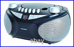 Sylvania Portable Cassette CD AM/FM Radio Boombox with Cassette Player SRCD286