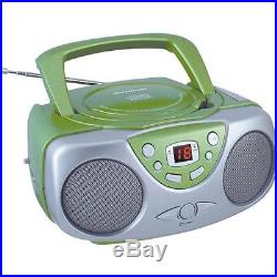Sylvania SRCD243 CD Player Boombox with AM/FM Radio, Green #SRCD243-GREEN