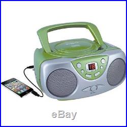 Sylvania SRCD243 CD Player Boombox with AM/FM Radio, Green #SRCD243-GREEN