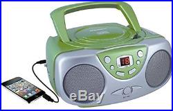 Sylvania SRCD243 Portable CD Player With AM/FM Radio, Boombox(Green)