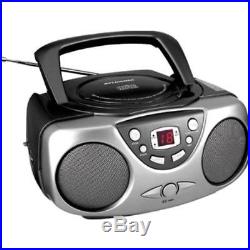 Sylvania SRCD243 Portable CD Player with AM/FM Radio, Boombox (Black)