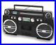 TECHPLAY MONSTER BLACK BOOMBOX RETRO 80s STYLE GHETTO BLASTER CD AM FM BLUETOOTH