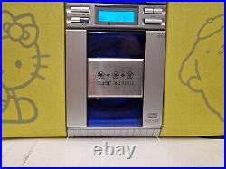 TOSCHIBA Hello Kitty Portable Stereo CD/Cassette Player AMFM Radio Boombox 110V