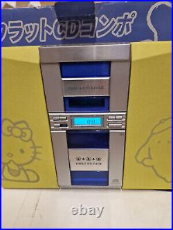TOSCHIBA Hello Kitty Portable Stereo CD/Cassette Player AMFM Radio Boombox 110V