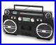TechPlay Monster B 1980S-Style Boombox/CD/Cassette AM/FM, rechargeable BLACK