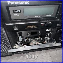 Tested Panasonic RX-DS620 Portable Stereo CD System Cassette AM/FM Radio Boombox