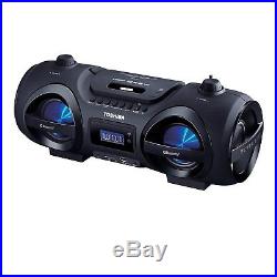 Toshiba Portable Bluetooth Cd Player Boombox With Remote Disco Lights Usb Sd Aux
