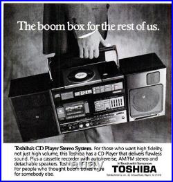 Toshiba RT-7095 Boombox Vintage CD Stereo Radio Cassette Player Recorder Rare