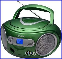 Toshiba TY-CRS9(G) Portable CD Boombox with Am/FM Stereo and Aux Input Metallic