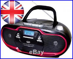 Trevi CMP574 Portable AM/FM Stereo Boombox with CD Player, Cassette Player /