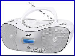Trevi Portable DAB Radio Stereo Boombox with CD Player USB MP3 & Aux In White