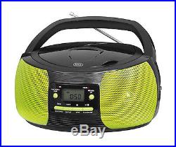 Trevi Portable Stereo Boombox with CD Player FM Radio MP3 Playback Green