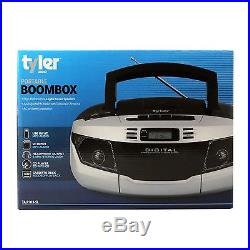 Tyler MP3 CD Boombox Player Tape Cassette Player Recorder Portable Sport Stereo