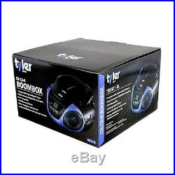 Tyler Portable Boombox CD Player with AM/FM Radio Aux & Headphone Jack Blue