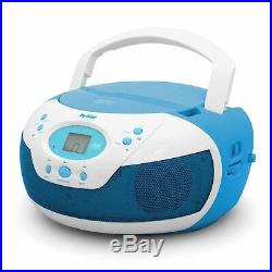 Tyler Portable Neon Blue Stereo CD Player with AMFM Radio and Aux & Headphone Ja