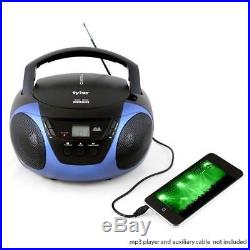 Tyler Portable Sport Stereo CD Player TAU101-BL with AM/FM Radio and Aux &