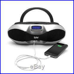 Tyler Portable Sport Stereo MP3/CD Boombox Player TAU104-SL with USB